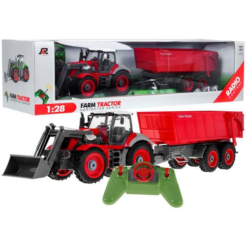 Traktor s prikolicom crveni na daljinsko upravljanje slika 1