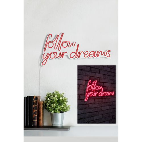 Wallity Ukrasna plastična LED rasvjeta, Follow Your Dreams - Red slika 2