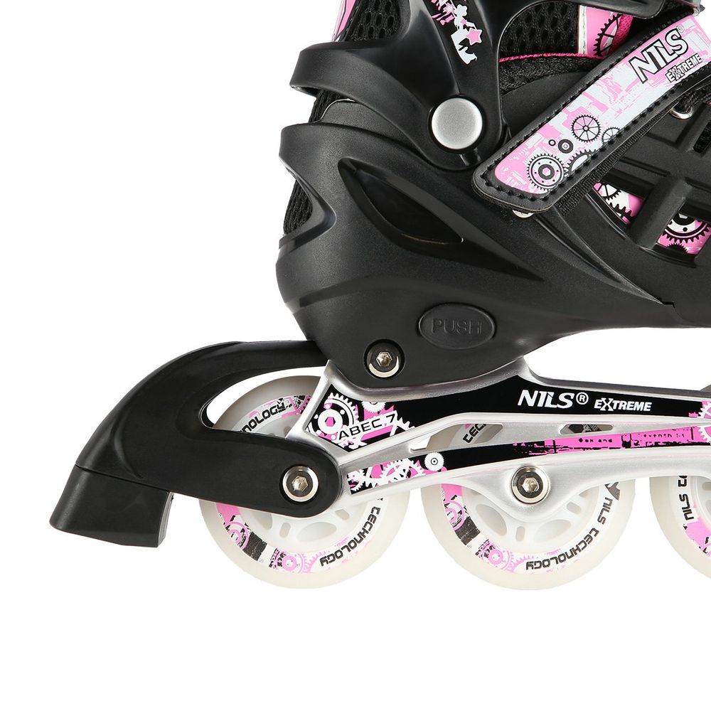 Nh10905 4u1 roze led veličine l (39-42) roleri/klizaljke nils extreme slika 5