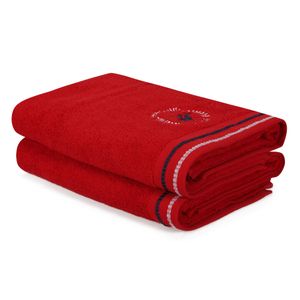 L'essential Maison 408 - Red Red Bath Towel Set (2 Pieces)