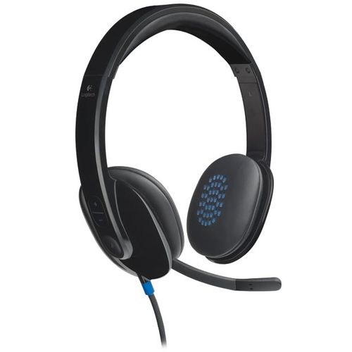 Logitech H540 Slušalice s Mikrofonom, USB, Crna slika 2