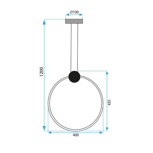 Stropni luster LED APP1397-CP OLD GOLD 40cm slika 8