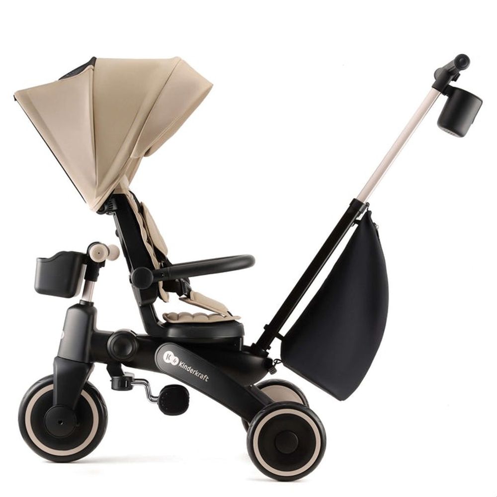 Kinderkraft Sklopivi rotirajući tricikl 5U1 Jazz 2, Beige slika 7