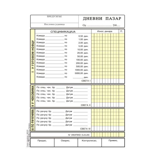 PRIZNANICA DNEVNOG PAZARA A5 NCR 4826 set 3 komada slika 2