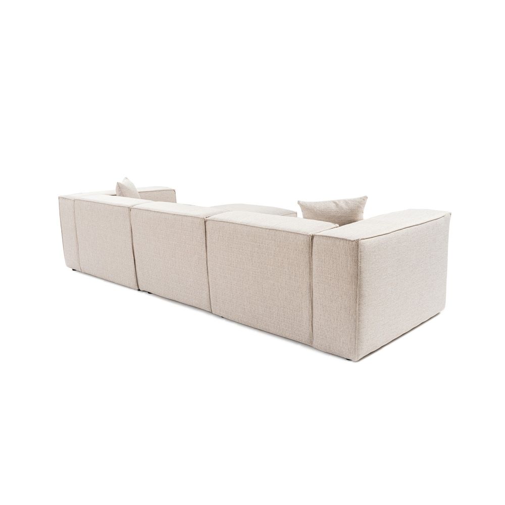 Lora 3 Sjedala - Svijetlosmeđa Sofa slika 4