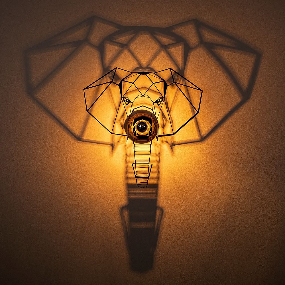 W-034 Crna Zidna Lampa slika 5