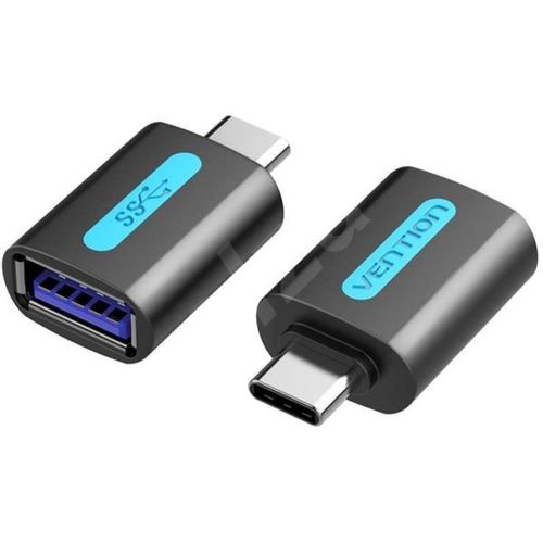 Vention USB-C Male to USB 3.0 Female OTG Adapter Black PVC Type slika 1