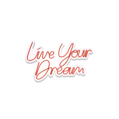 Wallity Ukrasna plastična LED rasvjeta, Live Your Dream - Red slika 4