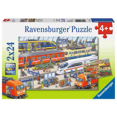 Ravensburger Puzzle Problemi na željezničkom kolodvoru 2x24kom slika 1