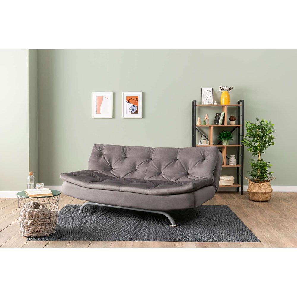 Sofa na razvlačenje Rivo - Sivi 3-sjedalni slika 1