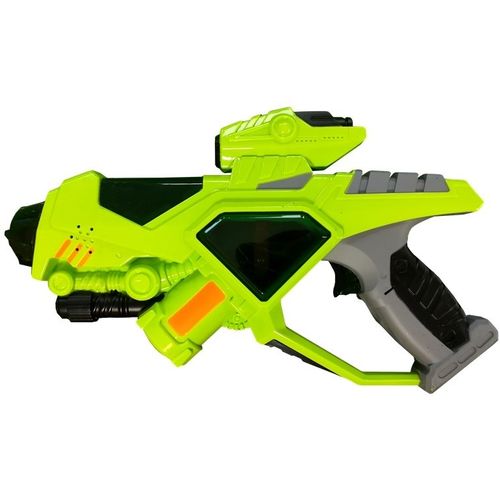 Futuristički set pištolj sa sabljom i maskom zeleni slika 3