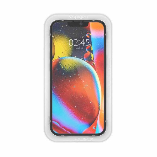 Spigen ALM Glass FC 2 kom kaljeno staklo za cijeli zaslon za iPhone 13 mini s crnim okvirom slika 3