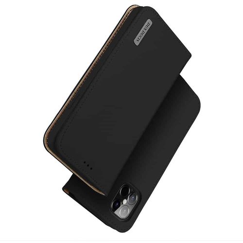 DUX DUCIS Wish Bookcase futrola od prave kože za iPhone 12 Pro Max crna slika 4