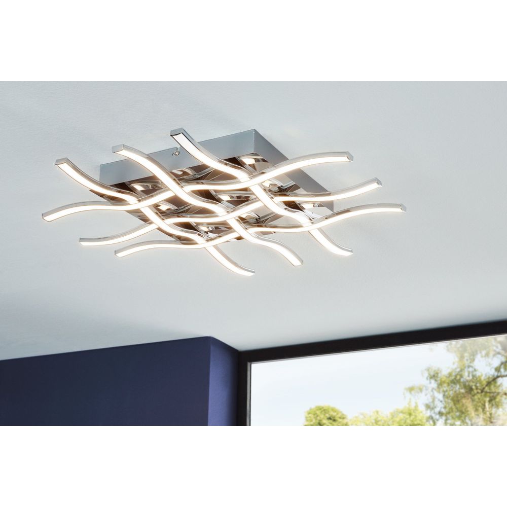 Eglo Lasana 1 Plafonjera sa LED Osvjetljenjem, 36W, D500, Aluminijum/Krom, Bijela slika 7