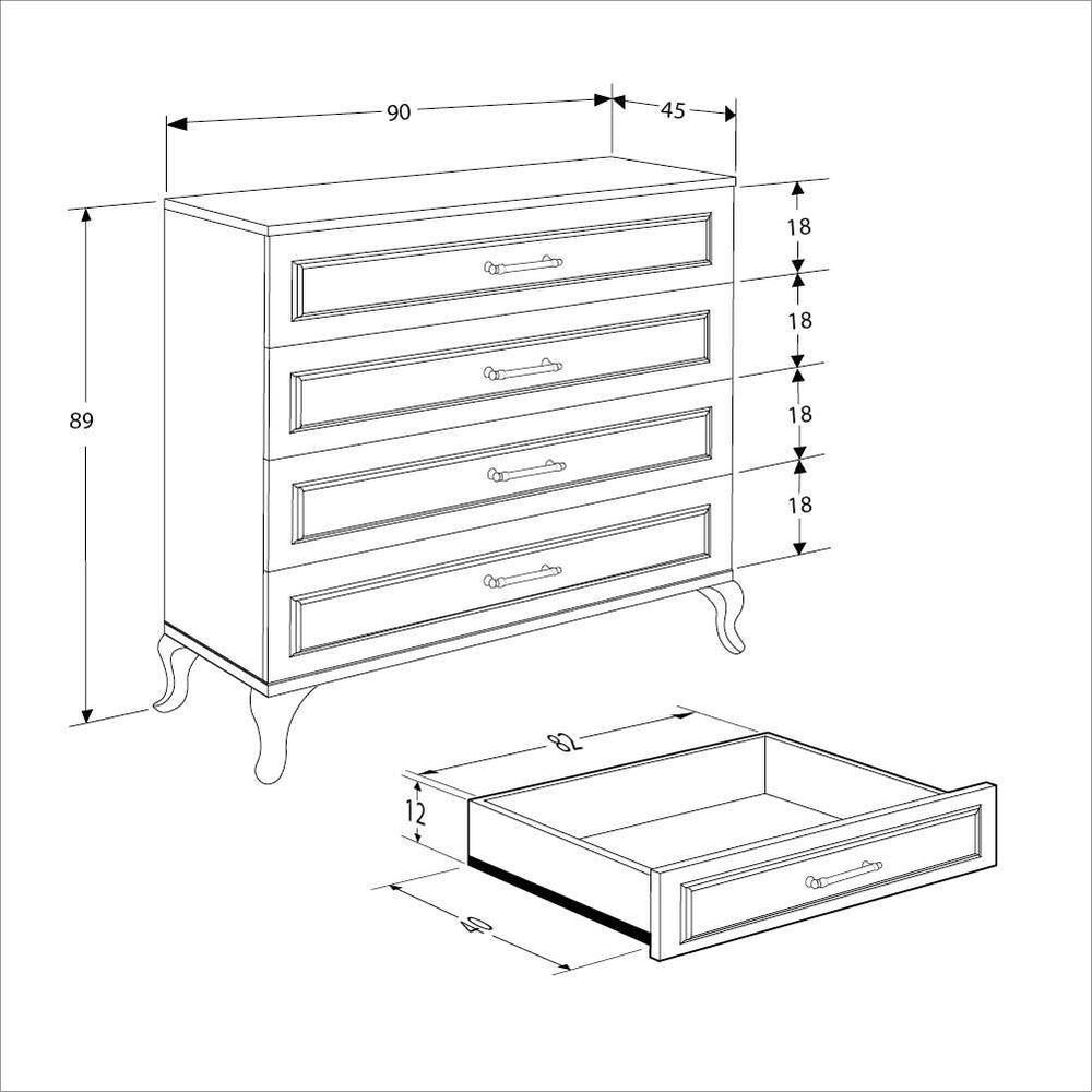 Sfn-1004-Dd-1 Bijela Komoda slika 7