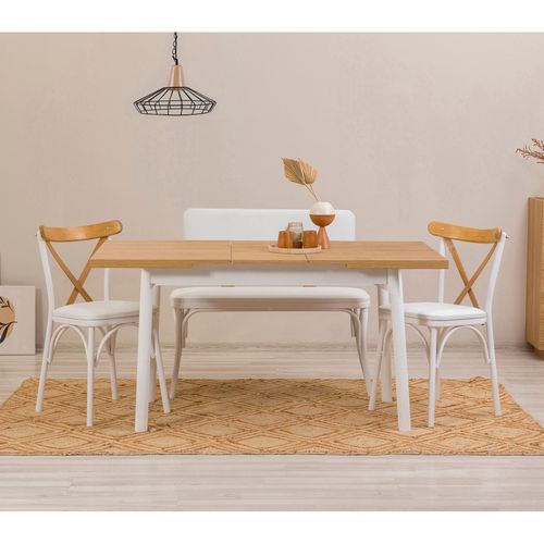 Woody Fashion Set stolova i stolica (4 komada), Bijela boja, OLV-AC-TK2 slika 3