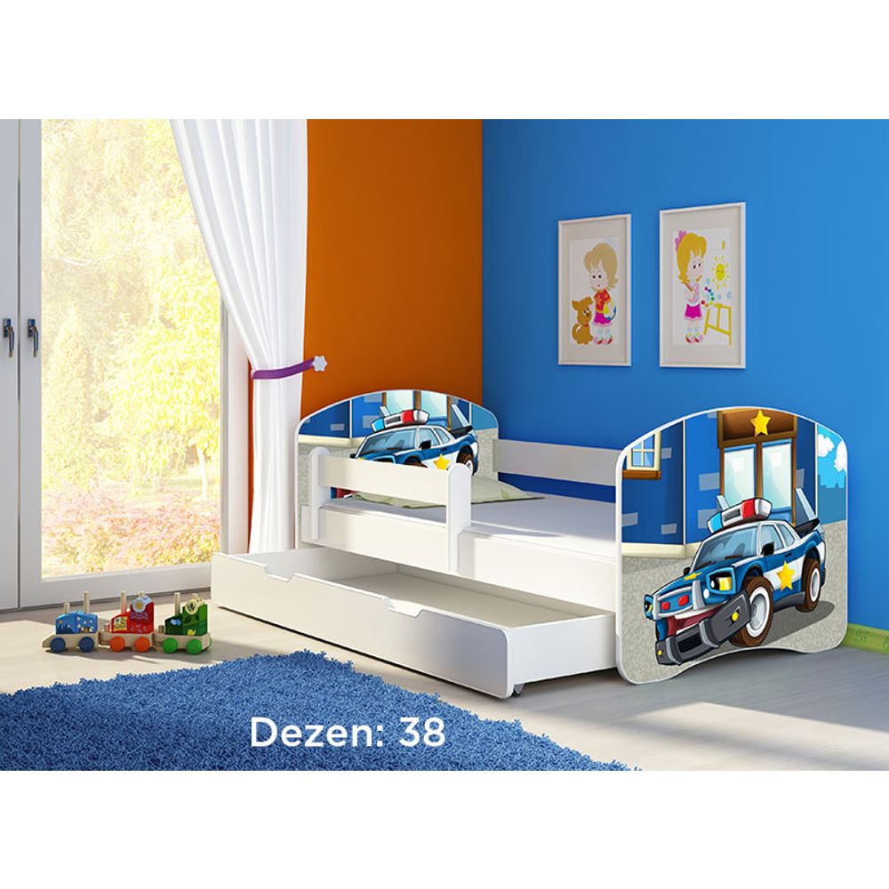 ACMA Dječiji krevet Acma II sa ladicom White - 160x80cm - Dezen 38 slika 2