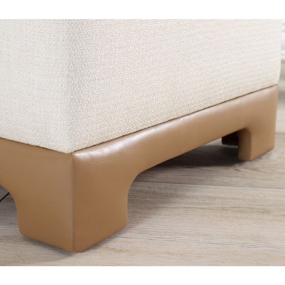 Lenover - Krem, Bež Krem Bež Pouf slika 4