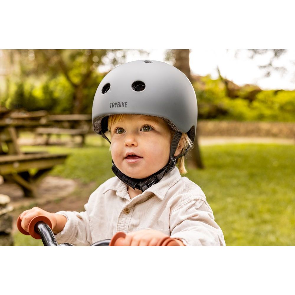 TRYBIKE Kaciga za djecu Cream Beige, S/M (51-56cm) slika 2