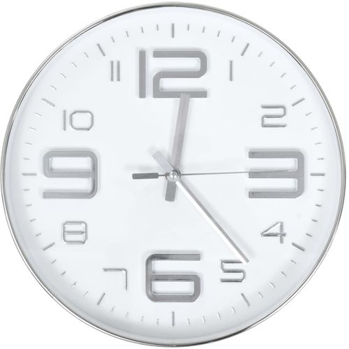Zidni sat 30 cm srebrni slika 7