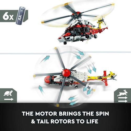Set za Igru Vozila Lego Technic 42145 Airbus H175 Rescue Helicopter 2001 Dijelovi slika 5