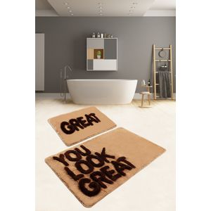 Great - Brown Brown Acrylic Bathmat Set (2 Pieces)