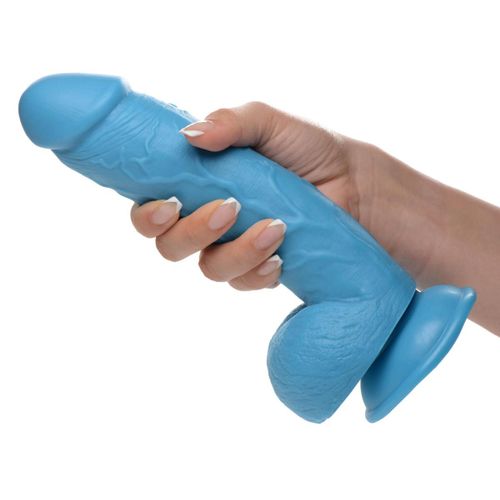 Dildo Poppin - 20 cm, plavi slika 6