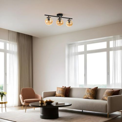 Yeni Can 3 Lü Siyah Bal Camlı Avize Black
Amber Chandelier slika 1