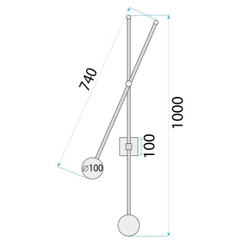 Zidni svijećnjak APP1595-2W black slika 7