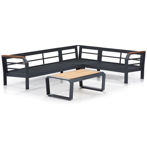 Assento Corner - Grey, Black Grey
Black Garden Lounge Set slika 2