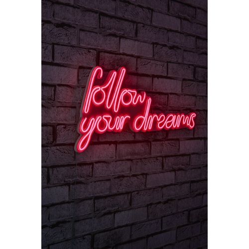 Wallity Ukrasna plastična LED rasvjeta, Follow Your Dreams - Red slika 3