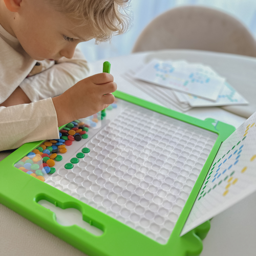 Woopie magnetna ploča Montessori MagPad 110 gumba, zeleni dinosaur slika 2