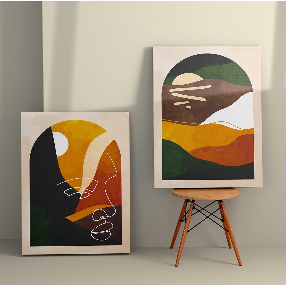 Dekorativna Slika na Platnu, Multikolor, 70 x 100 cm (2 Dijela) slika 1