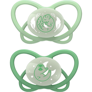 nip® Duda varalica My Butterfly Night Green 5-18mj (veličina 2) - Silikon, 2kom Zelena