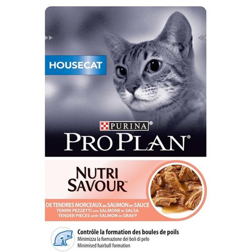 PURINA® PRO PLAN® HOUSECAT NUTRISAVOUR mekani komadi s lososom u umaku, 85 g slika 1