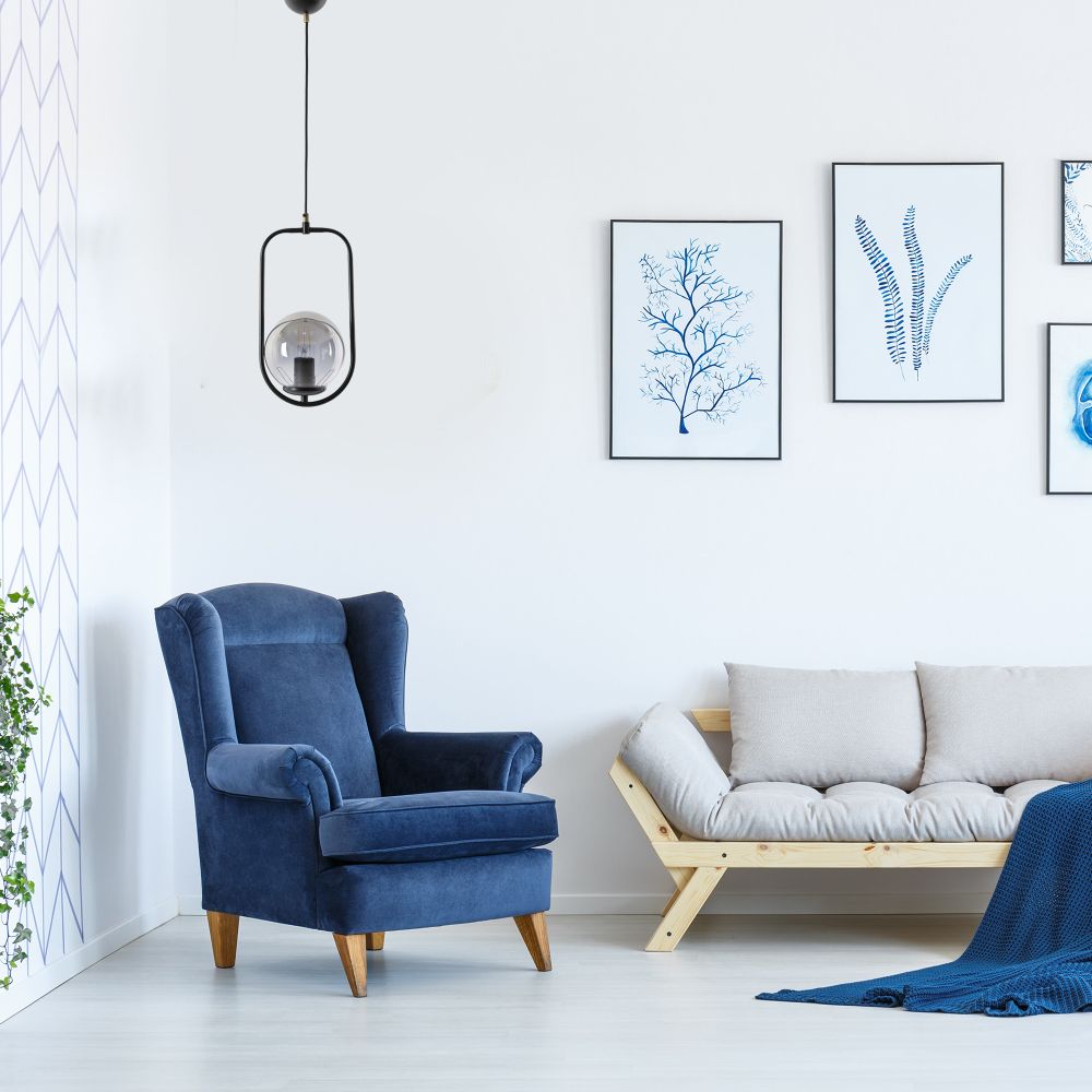 Ahu Tekli Füme Camlı Crni Luster slika 1