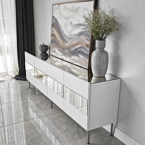 Leon - White, Silver White
Silver TV Stand slika 5