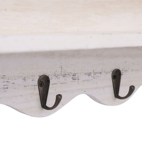 284235 Wall Mounted Coat Rack White 50x10x30 cm Wood slika 5