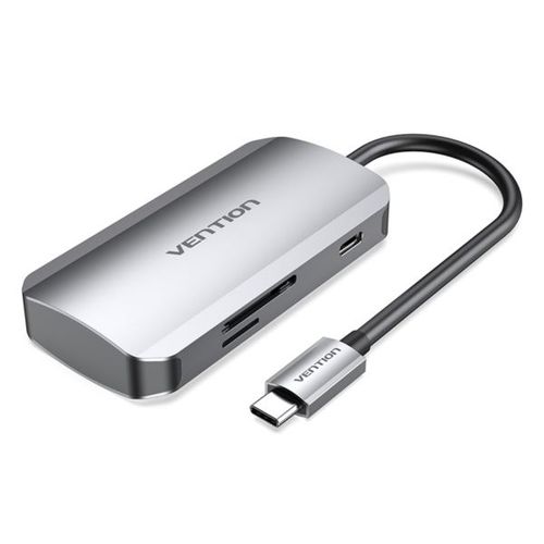 Vention USB-C to USB3.0x3 SD TF PD Hub 0.15M Gray slika 1