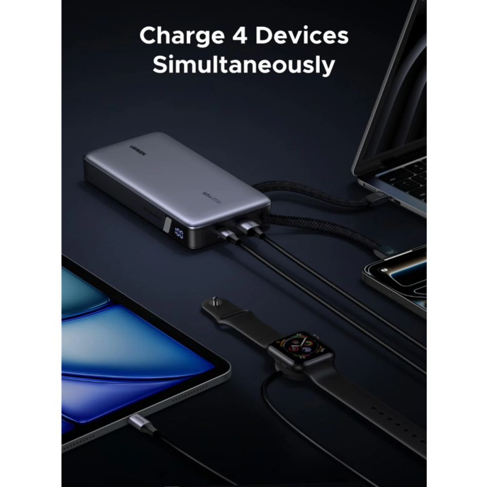 Ugreen Nexode 165W 25000mAh prijenosna baterija s ugrađenim kabelom slika 3