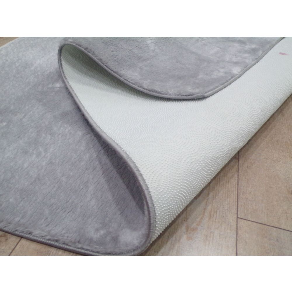 Mekani tanki plišani tepih - svijetlo Sivi (150 x 230 cm) slika 4
