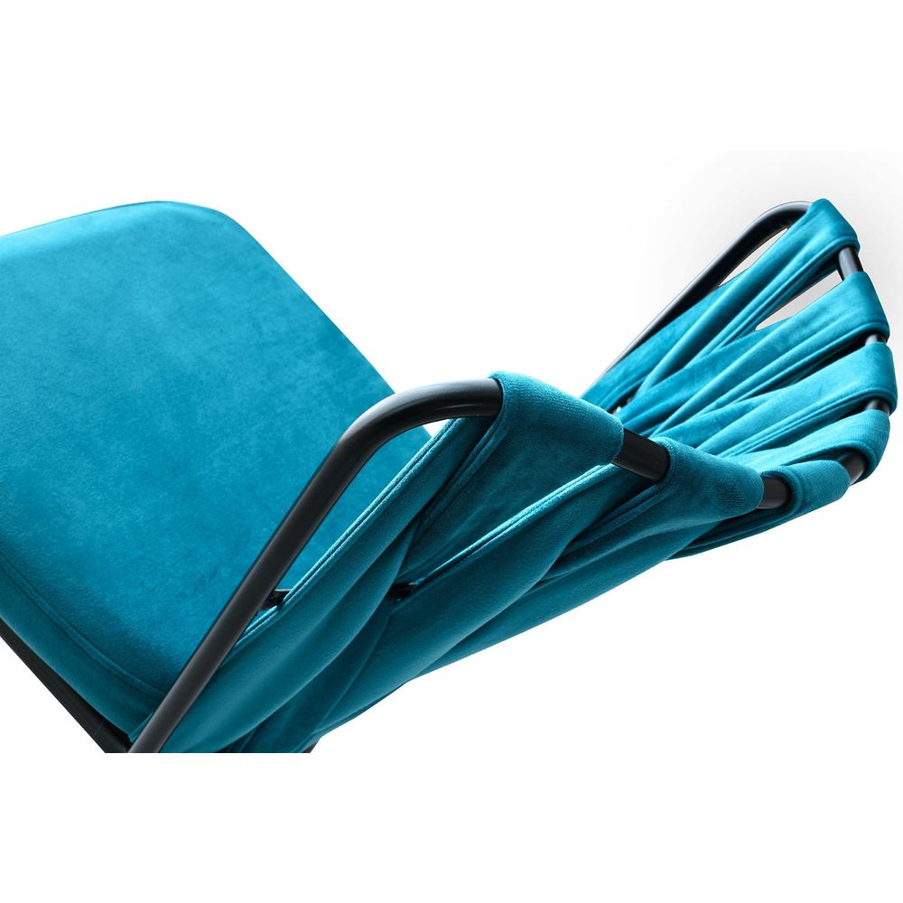 Set od 4 Stolice Kuşaklı - 228 V4 Crno-Plave slika 5
