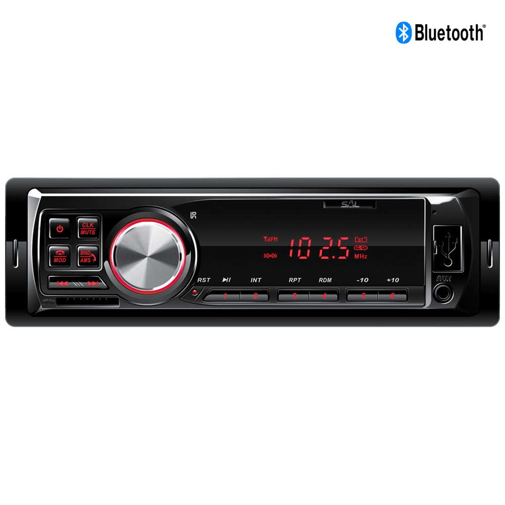 SAL Auto radio, 4 x 45W, BT, FM, USB/SD/AUX, daljinski upravljač - VBT 1100/RD slika 1