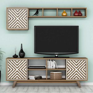 Woody Fashion TV jedinica, İnci - Walnut, White