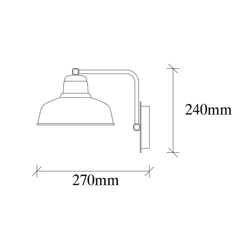 Zidna lampa Berceste - 181BLACK-A u crnoj boji slika 3