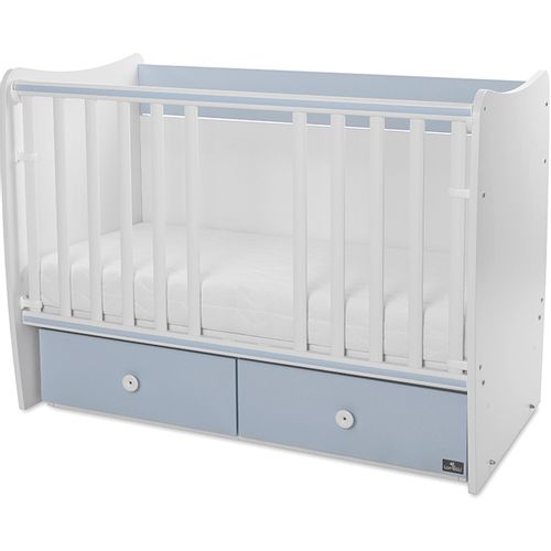 LORELLI MATRIX Modularni krevetić 4in1 s Mehanizmom Ljuljanja White/Baby Blue 120x60 cm slika 4