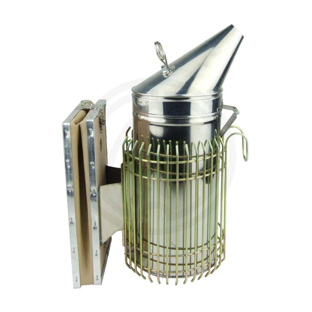 Dimilica pčelarska M Ø 100 mm, Cr (inox), kožni meh, BEE, h=280mm, lux slika 1