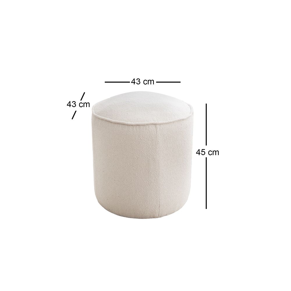 Teddy - Kremasti Pouf slika 7