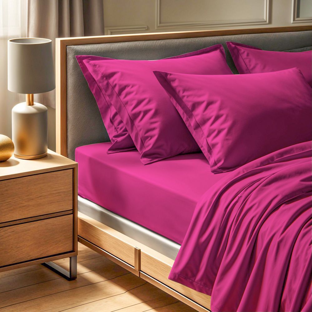 Ranforce king fitted sheet (FR) (IT) (ES) (DE) Tonne Rosse - 34, colour: dusty rose slika 1