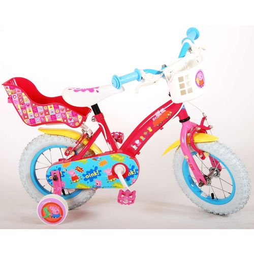 Peppa Pig dječji bicikl 12 inča roza s dvije ručne kočnice slika 3